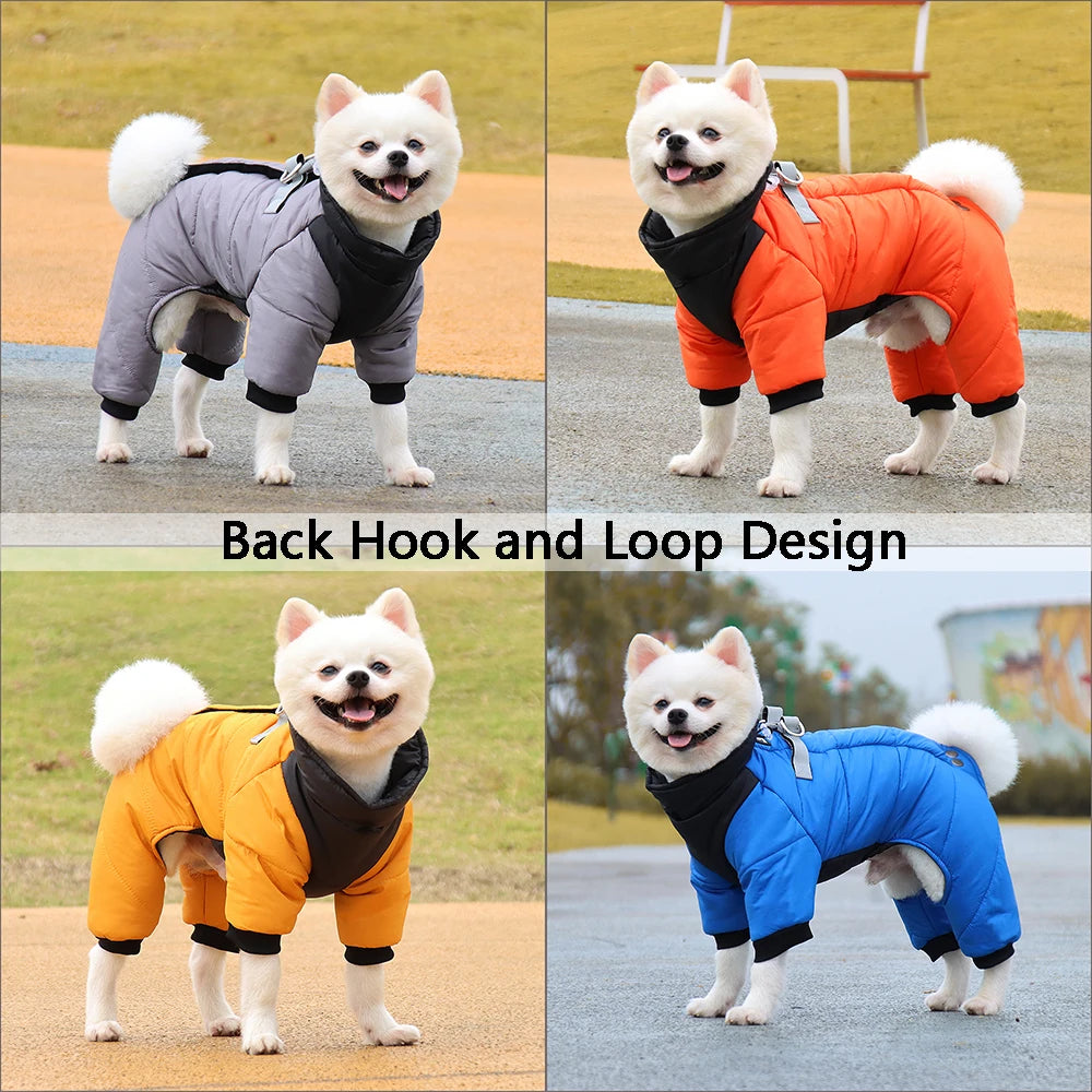 Winter Warm Thicken Dog Jacket for Small Medium Dogs - Waterproof, Windproof, Cozy Coat for Chihuahua, French Bulldog, Pug & More Ditzy Petunia