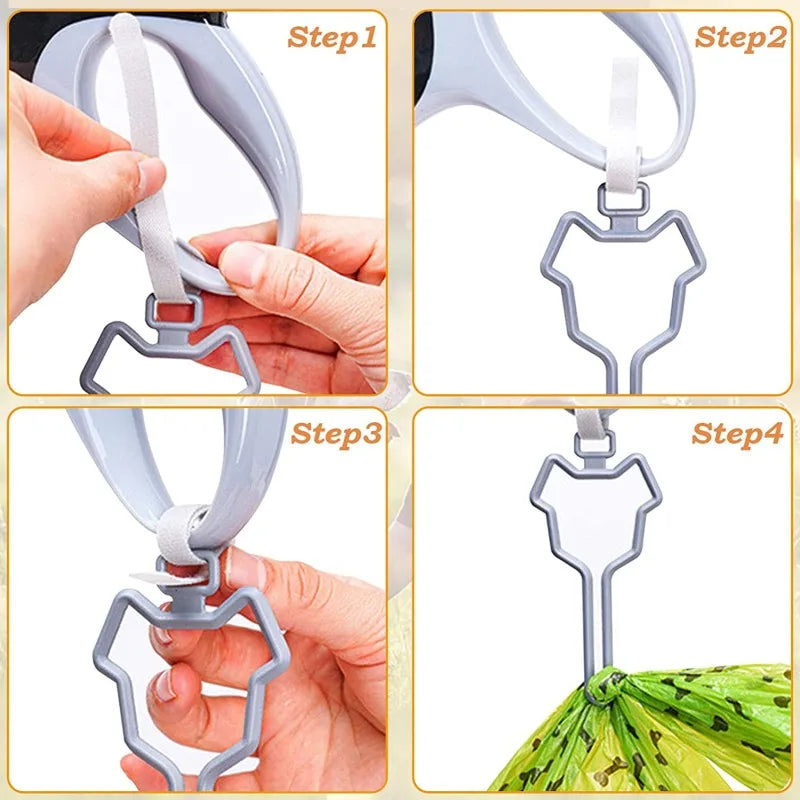 Hands-Free Dog Poop Bag Clip – Lightweight, Durable & Easy to Use