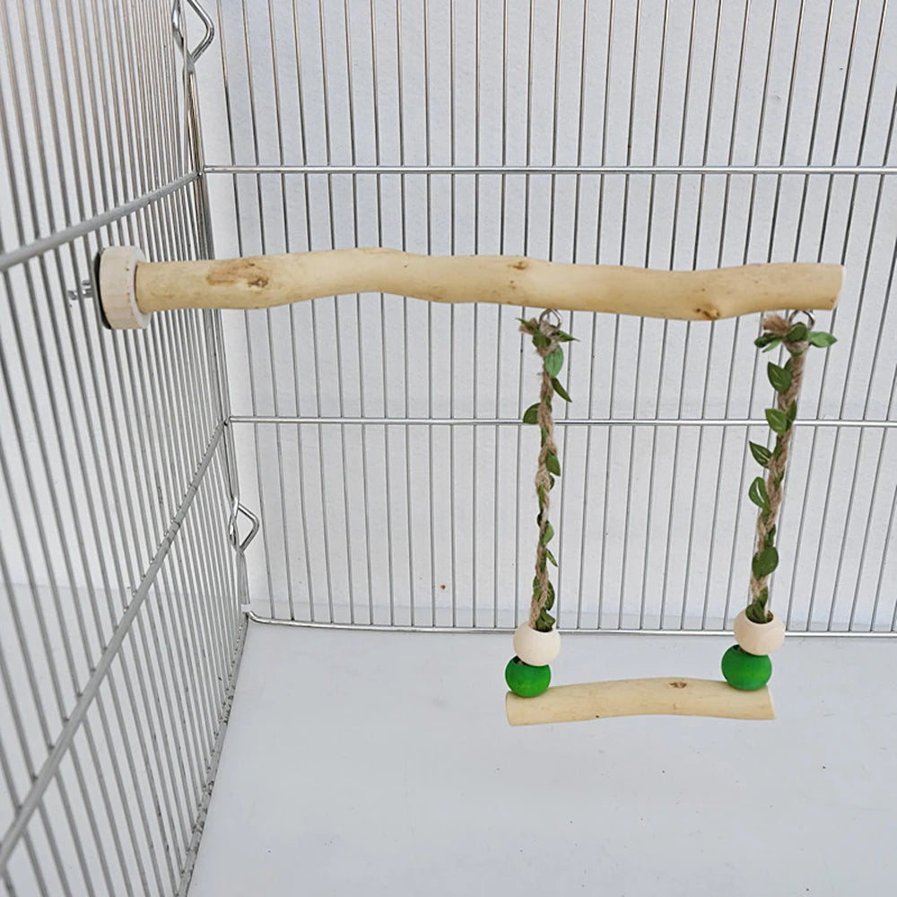 Wooden Bird Toy - Durable Perch for Small & Medium Birds | Natural & Interactive Cage Accessory