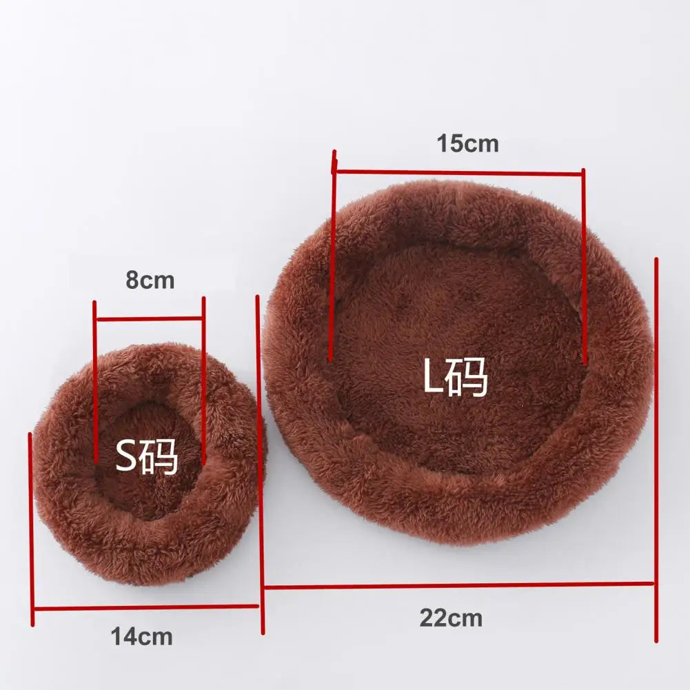 Warm Round Hamster Bed, Flannel Sleeping Nest for Small Pets (Hamster, Rabbit, Chinchilla)