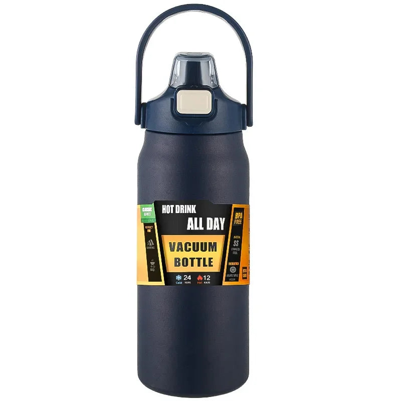 Insulated Stainless Steel Water Bottle with One-Click Lid, Straw & Leakproof, 24-Hour Cold & 8-Hour Hot, Eco-Friendly and Portable Ditzy Petunia