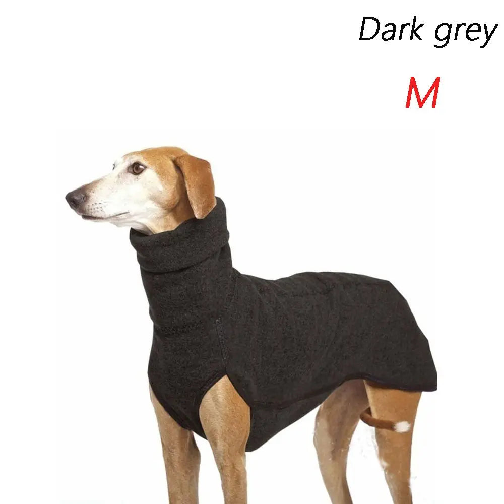 Winter High Collar Dog Sweater | Soft Cotton Hoodie Coat for Medium & Large Dogs | Warm Pitbull, Great Dane, and Greyhound Coat