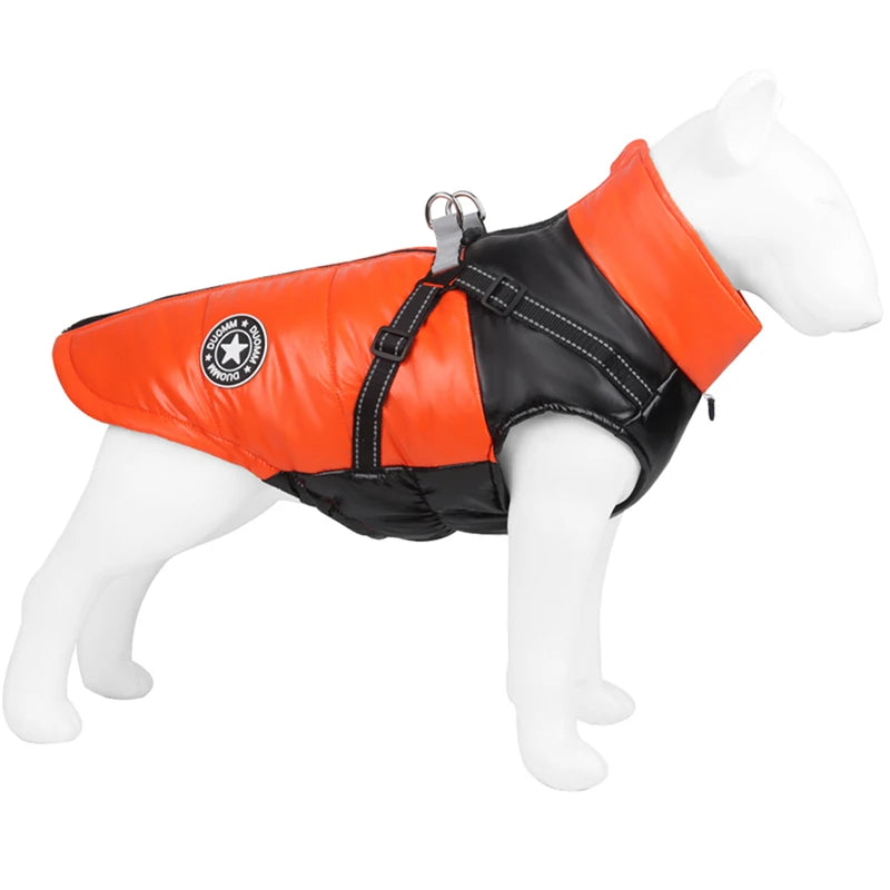 Winter Dog Jacket with Harness | Waterproof Warm Coat for Small & Medium Dogs | Pet Clothes for Chihuahua, French Bulldog, and More