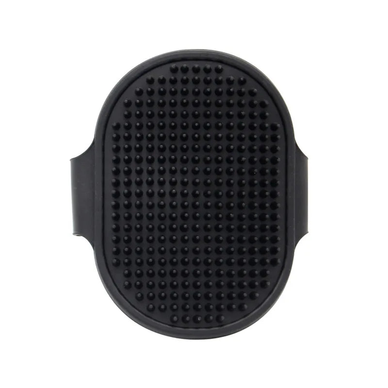 Dog Grooming Brush Pet Shampoo Comb Soft Rubber Glove Hair Grooming Massage Comb with Adjustable Strap for Short Long Hair Dogs Ditzy Petunia
