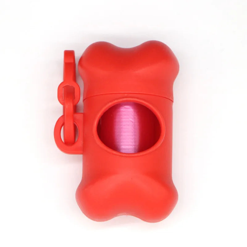 🦴 Portable Bone-Shaped Dog Waste Bag Holder – Includes Disposable Bags for Outdoor Walks