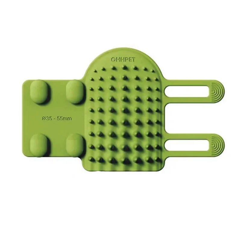 Silicone Cat Grooming Comb & Rubbing Brush, Dual-Purpose De-Shedding Tool for Cats, Safe & Non-Marking Design (Pack of 2) Ditzy Petunia