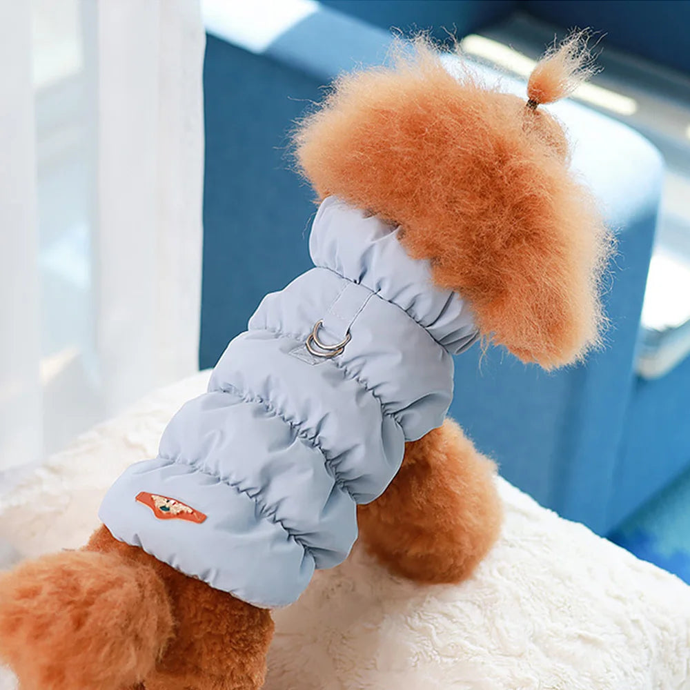 Soft Warm Dog Clothes Winter Padded Puppy Cat Coat Jacket for Small Medium Dogs | Chihuahua French Bulldog Poodle Vest Pet Outfitutfit Ditzy Petunia