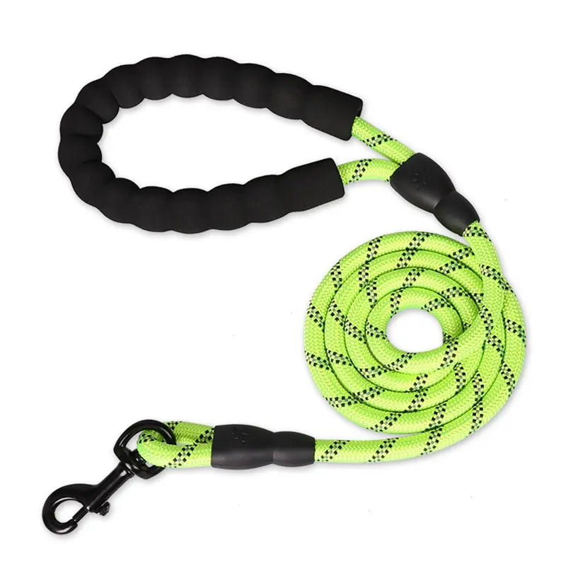 Heavy-Duty Reflective Nylon Dog Leash – 150cm / 200cm / 300cm