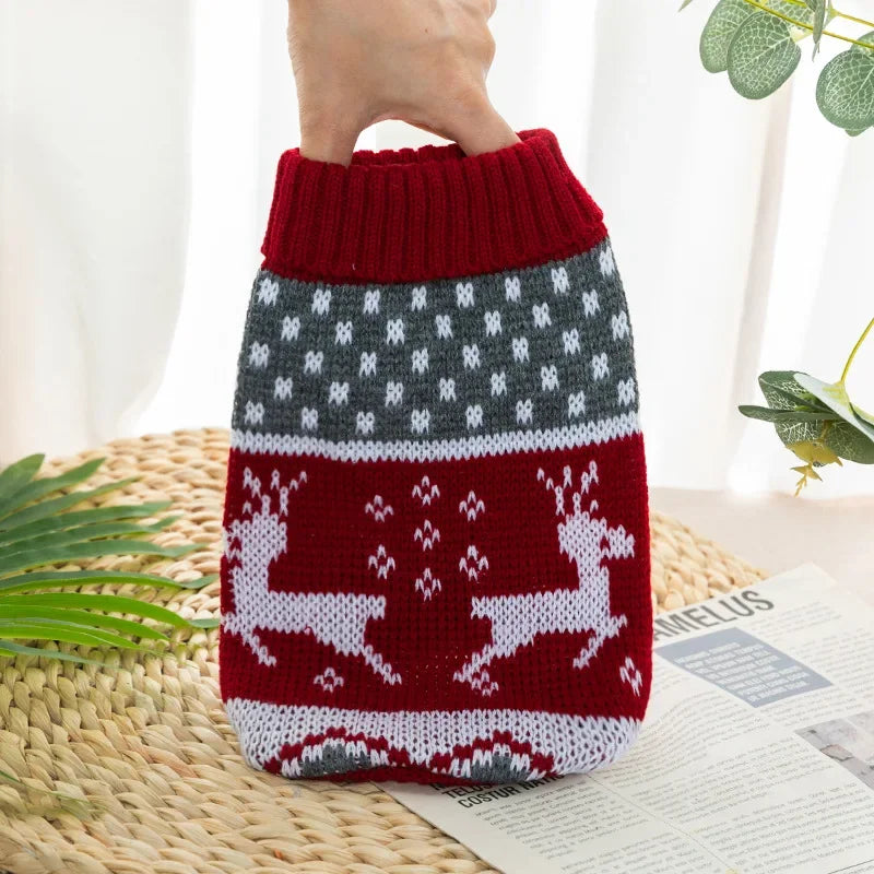 Warm Pet Dog Sweaters – Winter Clothes for Small Medium Dogs, Knitted Coat for Puppies, Cats (Chihuahua, Yorkie, French Bulldogs)