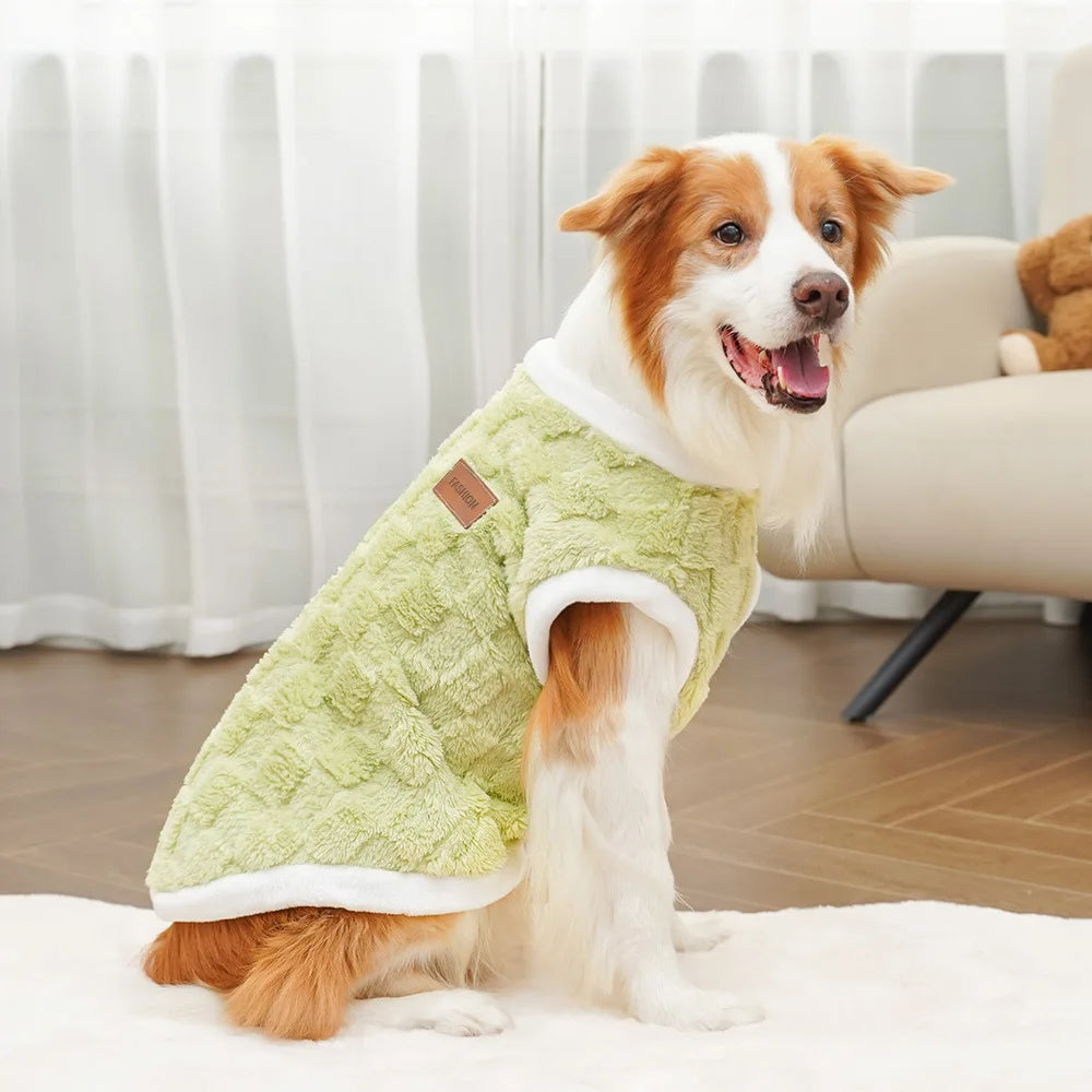Warm Polar Fleece Dog Coat – Autumn & Winter Sweater Vest for Medium and Large Dogs