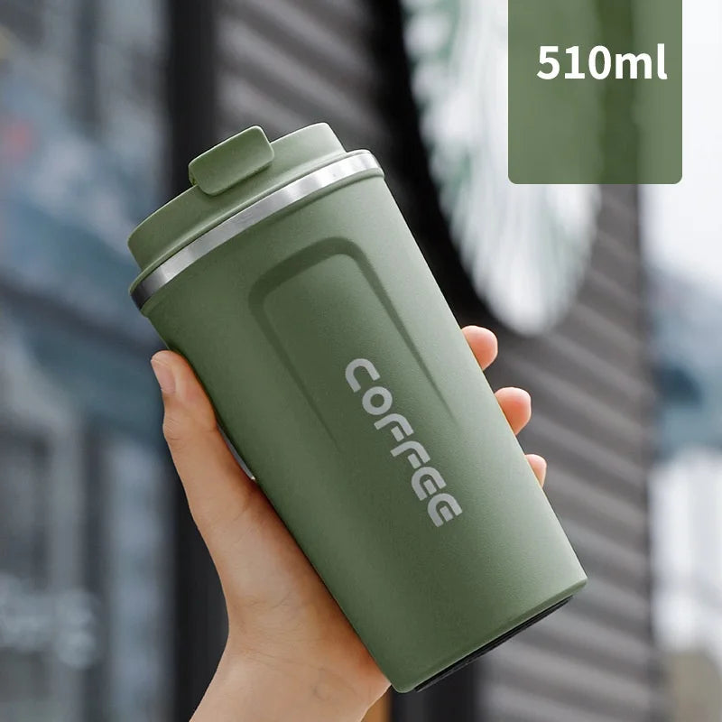 510ml Stainless Steel Thermo Mug – Leak-Proof Travel Coffee Cup for Hot & Cold Drinks Ditzy Petunia