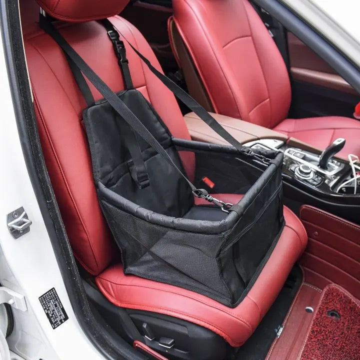 Foldable Dog Car Seat | Breathable Travel Booster Basket for Pets