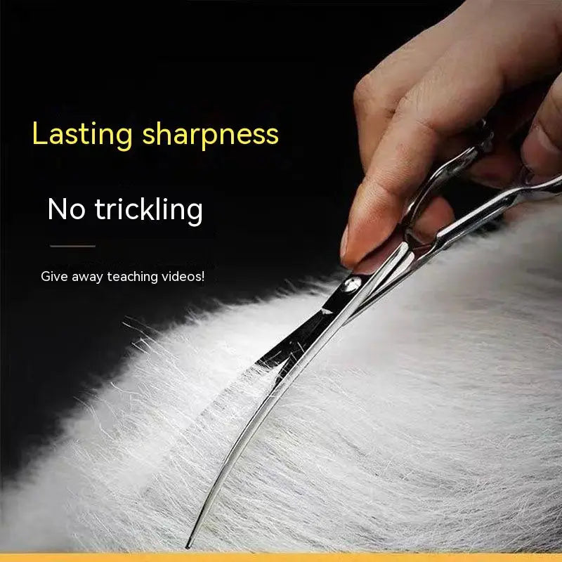 Professional Pet Grooming Scissors Set - Stainless Steel Dog Hair Trimming Tools