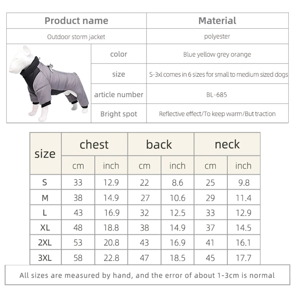 Winter Warm Thicken Dog Jacket for Small Medium Dogs - Waterproof, Windproof, Cozy Coat for Chihuahua, French Bulldog, Pug & More Ditzy Petunia