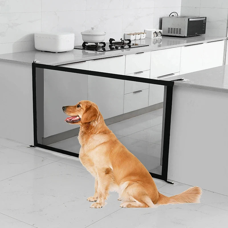 Pet Dog Safety Fence - Breathable Mesh Barrier for Stairs and Playpen