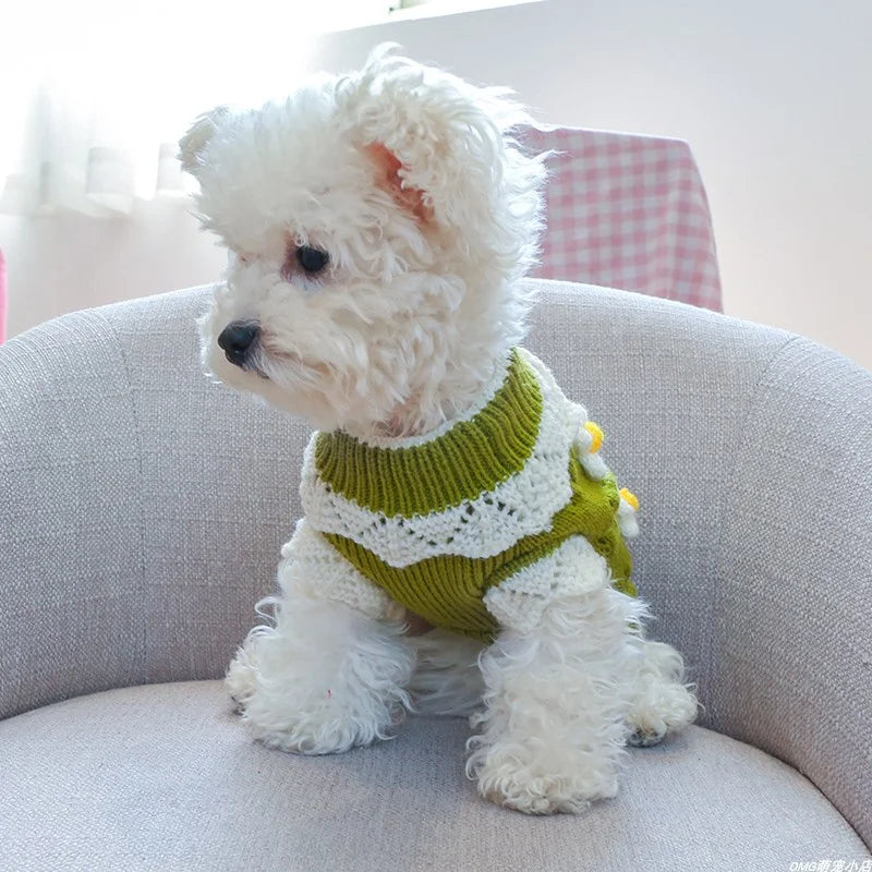 Durable Wool Dog Sweater – Fall & Winter Warmth for Small & Medium Dogs