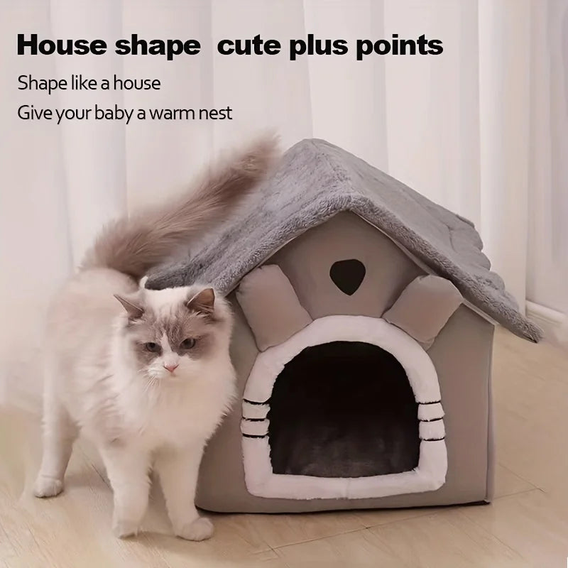 Cozy Fiber Cat House – Breathable Comfort for Your Feline