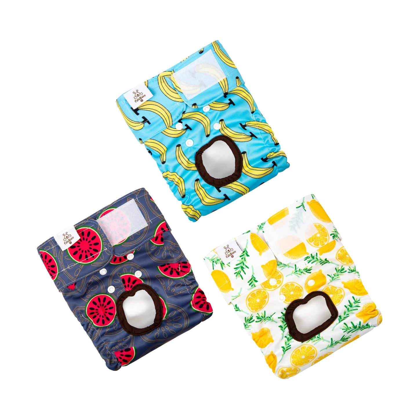 Washable Female Dog Diapers – Reusable Leak-Proof Diapers for Dogs in Heat, Potty Training & Incontinence (Pack of 3) Ditzy Petunia