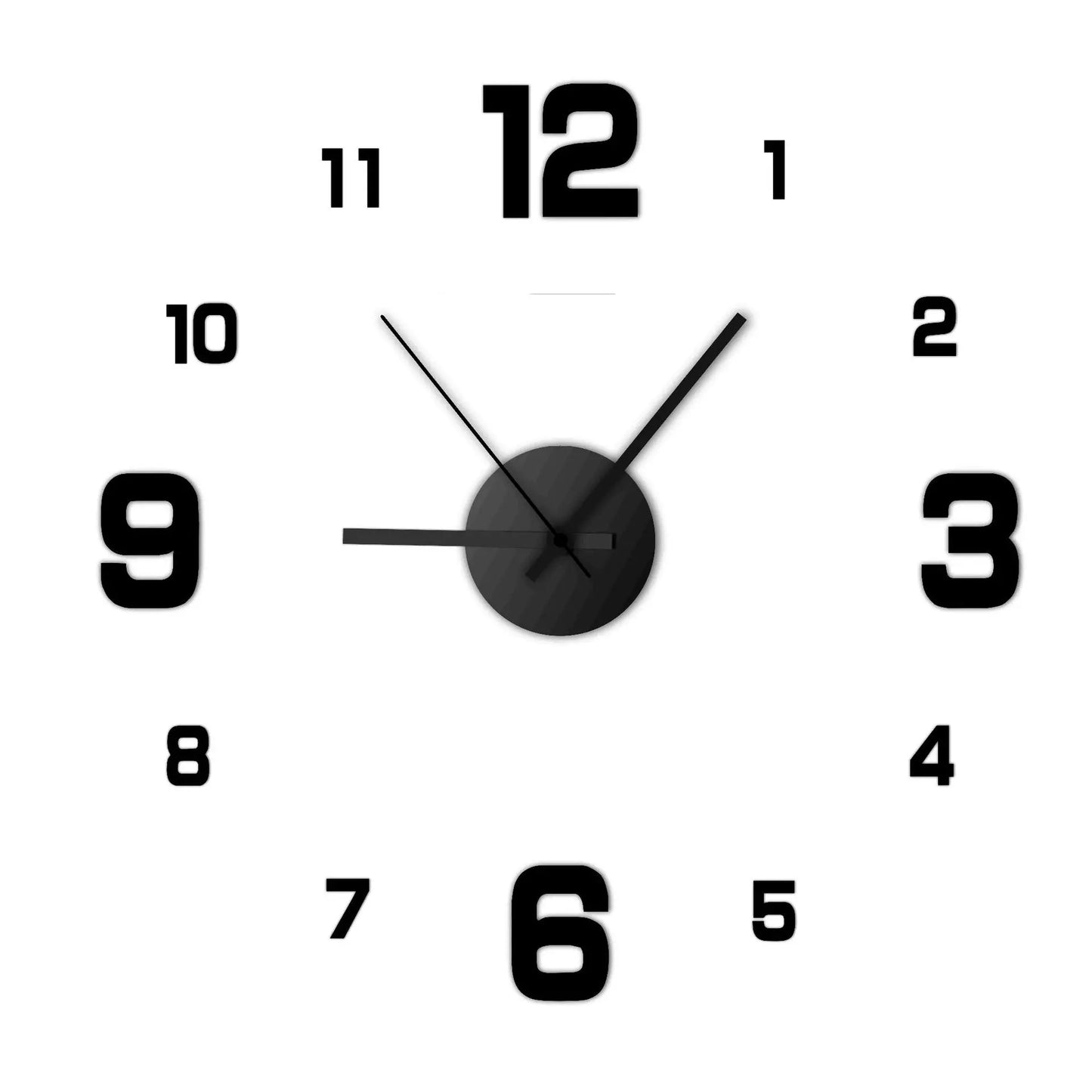 Creative Frameless DIY Wall Clock – Silent Home Décor for Living Room, Office, or Bedroom | Modern Wall Decal Design Ditzy Petunia