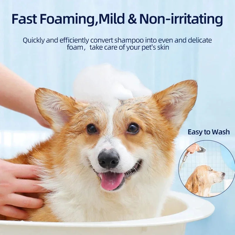 Automatic Pet Foaming Soap Dispenser – USB Rechargeable Cat & Dog Shampoo Machine Ditzy Petunia