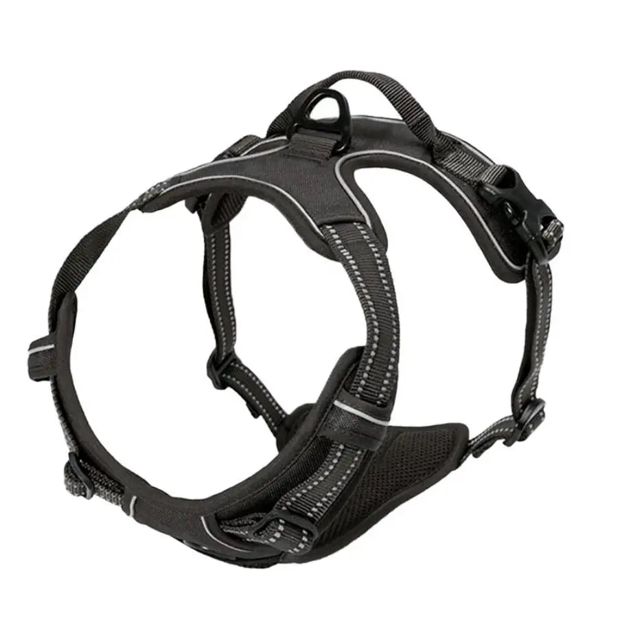 Reflective Vest Dog Harness - Adjustable Comfortable No Pull Harness for All Dog Sizes Ditzy Petunia