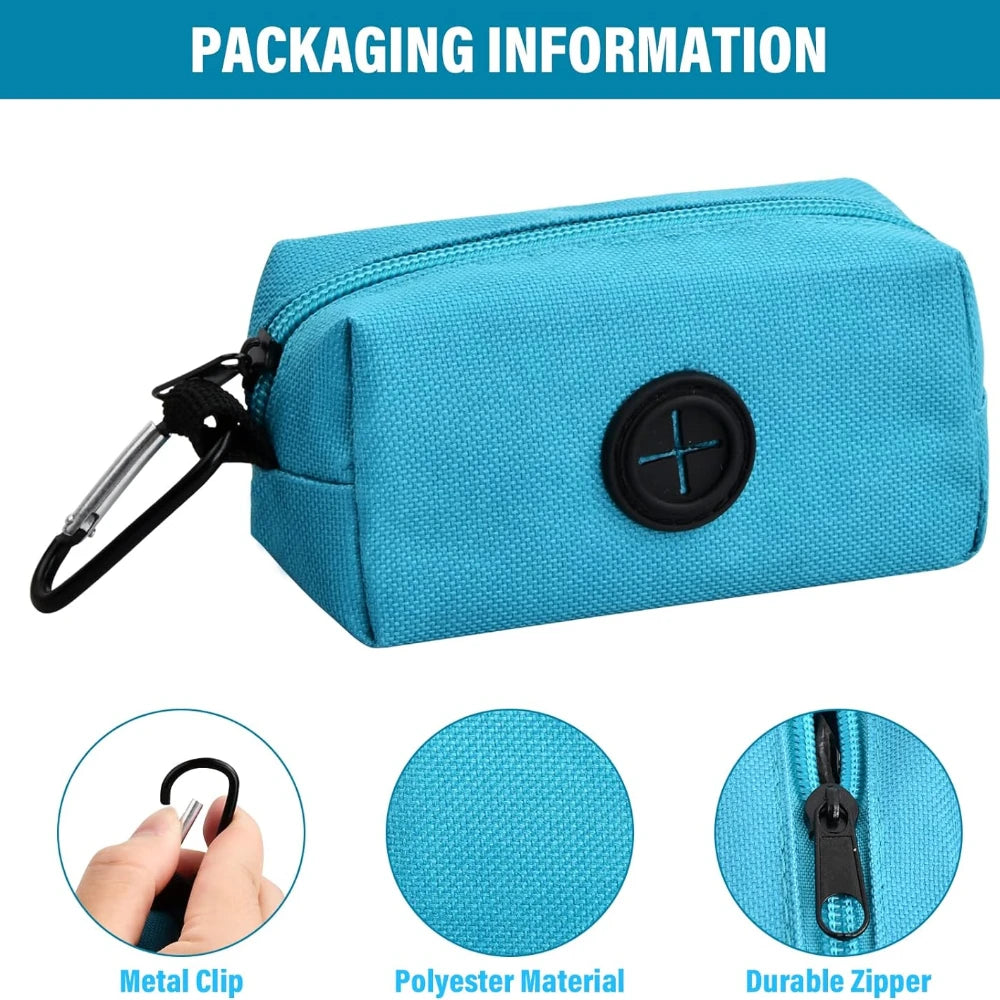 Dog Poop Bag Dispenser - Portable Waste Bag Holder for Outdoor Pet Cleanup Ditzy Petunia