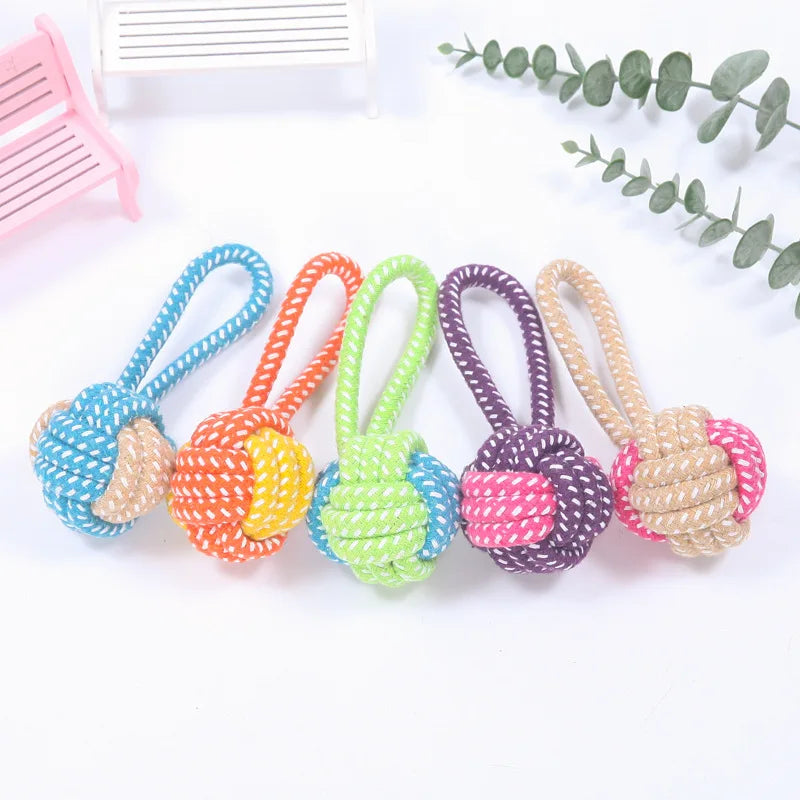 Interactive Cotton Rope Dog Toys - Durable Chew & Play for Puppies & Dogs