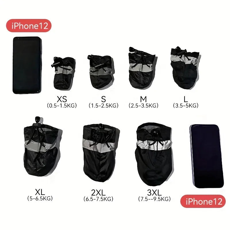 4pcs Water-Resistant Dog Shoes – Outdoor Rain Boots for Small Dogs