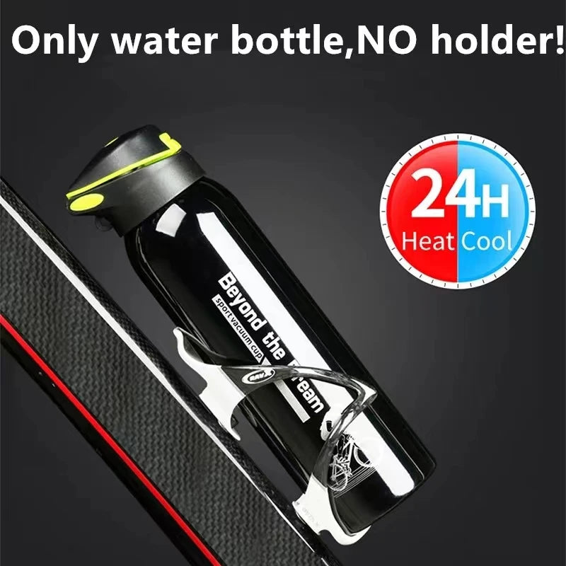 500ML Stainless Steel Bike Water Bottle – Hot & Cold, One-Push Open, Sweat-Proof & BPA-Free Ditzy Petunia