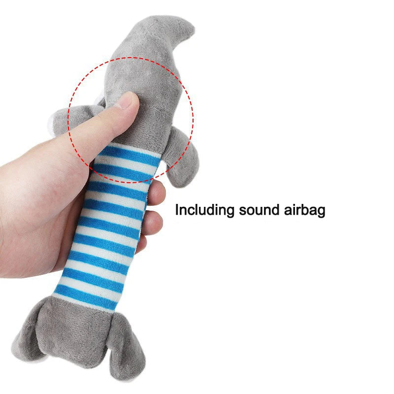 Plush Squeaky Dog Toy | Cute Animal Shapes Interactive Chew Toy for Small Dogs