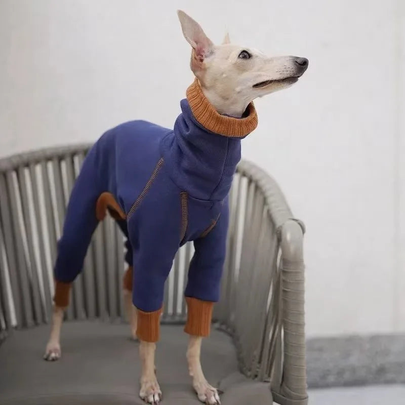 XL-5XL Cozy Turtleneck Dog Jumpsuit – Velvet Pajamas for Small, Medium, Large, and Big Dogs