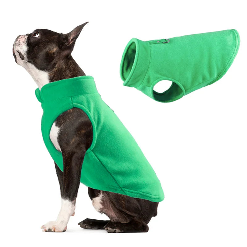 Winter Fleece Dog Clothes – Warm Puppy Coat for Small & Medium Dogs