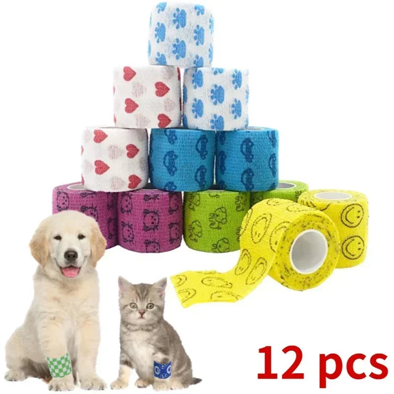 Breathable Elastic Pet Bandage Wrap – Self-Adhesive Tape for Feet, Ankle, Finger, and Knee Protection | Anti-Dirt and Durable Design Ditzy Petunia