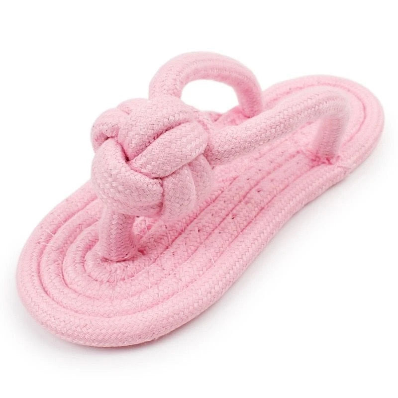 🐶 Funny Slipper-Shaped Rope Chew Toy – Durable Cotton Molar Toy for Dogs