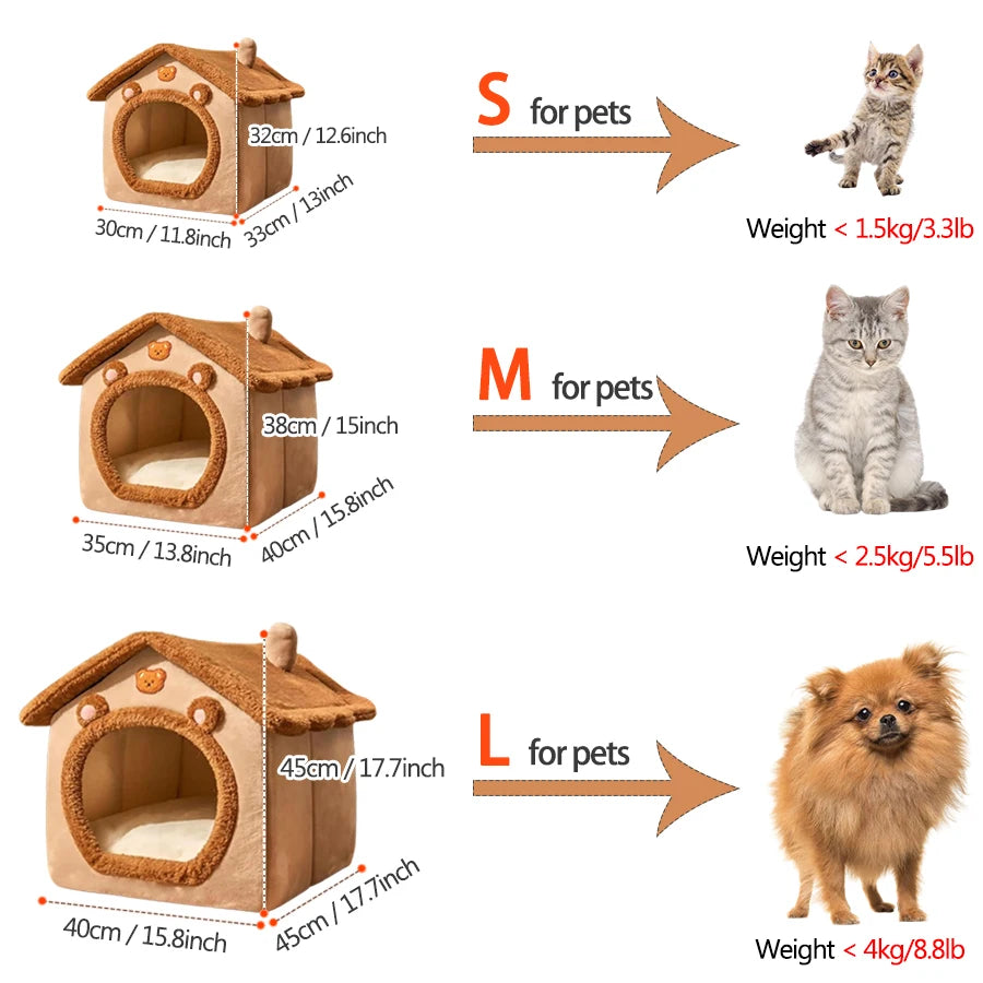 Cozy Fiber Cat House – Breathable Comfort for Your Feline