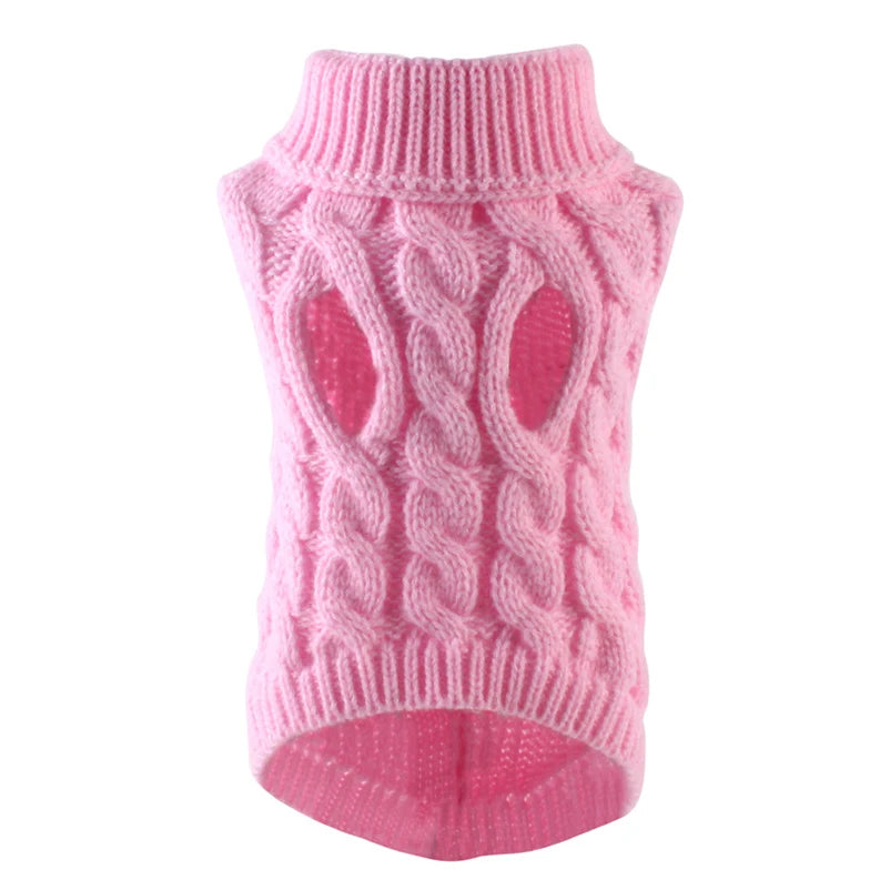 Turtleneck Dog Sweater - Warm Winter Clothes for Small Dogs & Cats | Chihuahua & Yorkie Coat