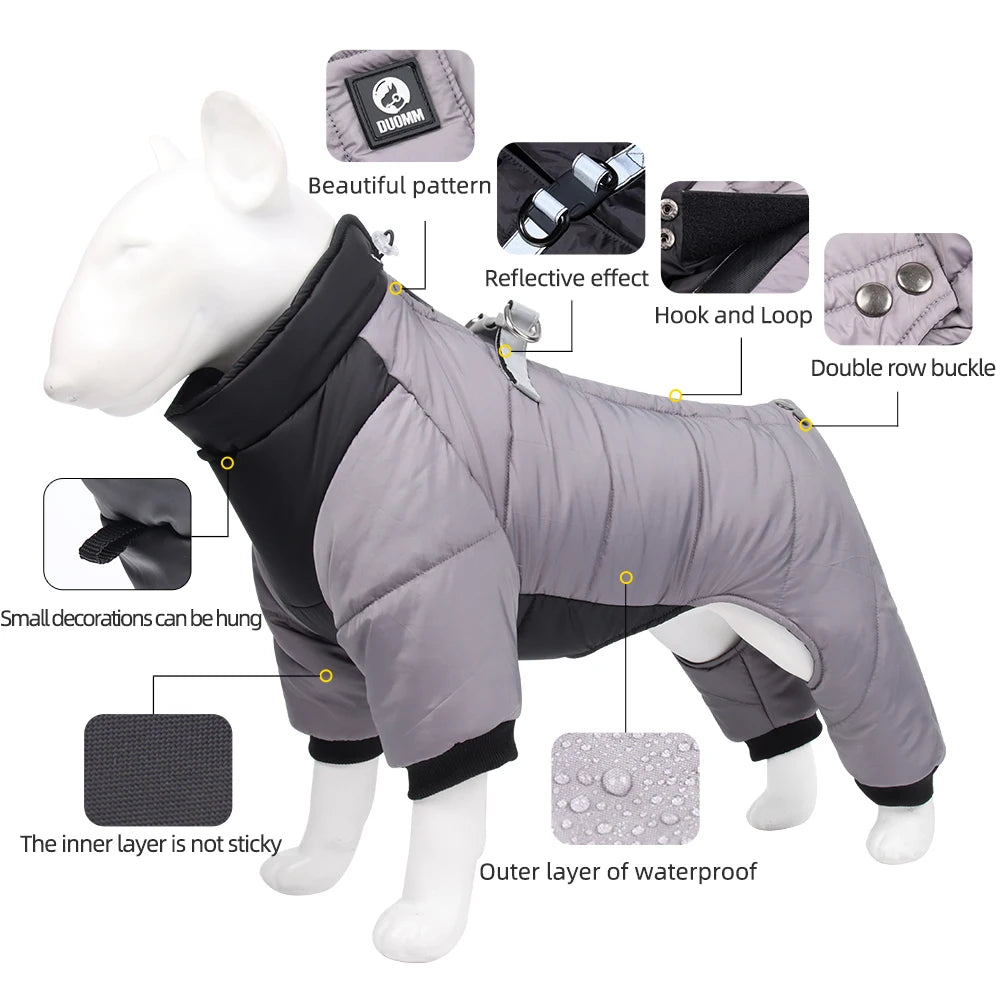 Winter Warm Thicken Dog Jacket for Small Medium Dogs - Waterproof, Windproof, Cozy Coat for Chihuahua, French Bulldog, Pug & More Ditzy Petunia