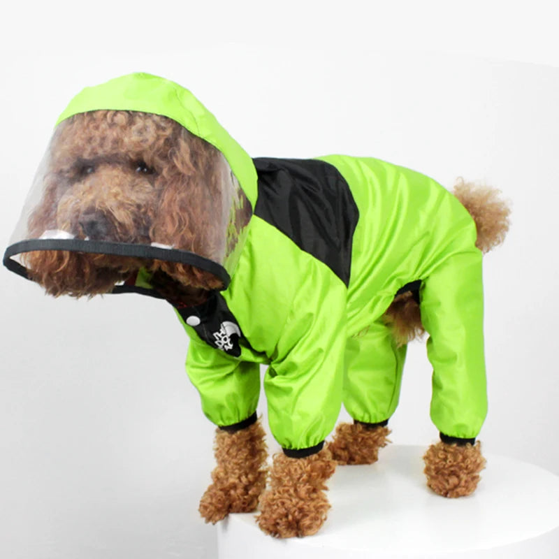 Fashionable Waterproof Pet Raincoat with Hoodie for Dogs, XS-4XL, Light & Comfortable Ditzy Petunia