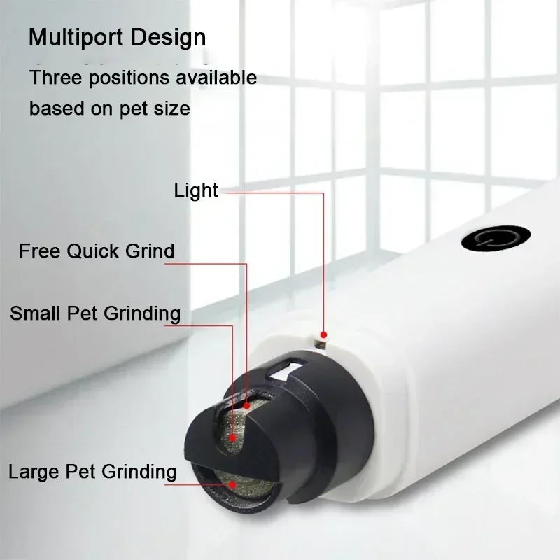 Electric Dog Nail Clippers – Rechargeable Nail Grinder with USB Charging & LED Light | Quiet Pet Grooming Tool for Dogs & Cats Ditzy Petunia