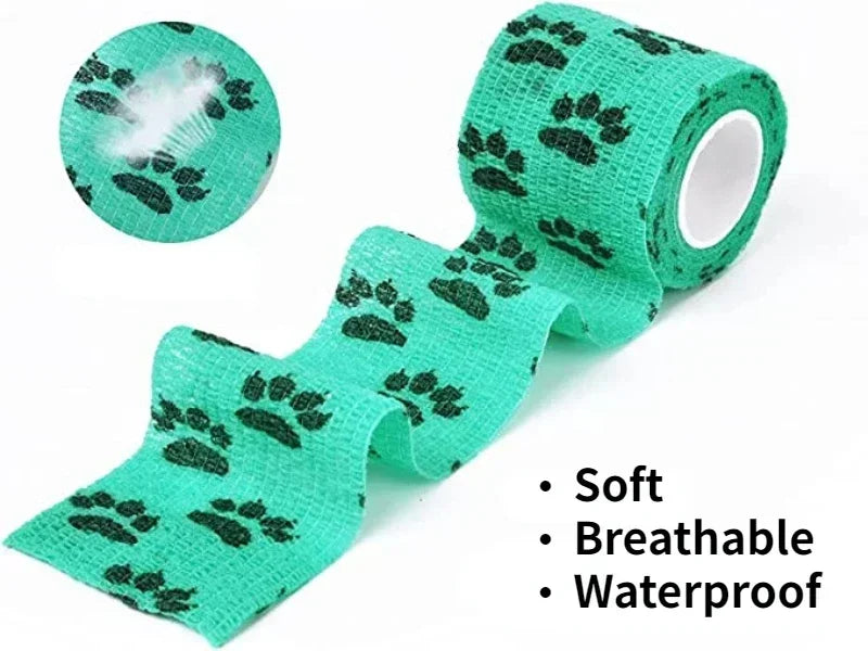 Breathable Elastic Pet Bandage Wrap – Self-Adhesive Tape for Feet, Ankle, Finger, and Knee Protection | Anti-Dirt and Durable Design Ditzy Petunia