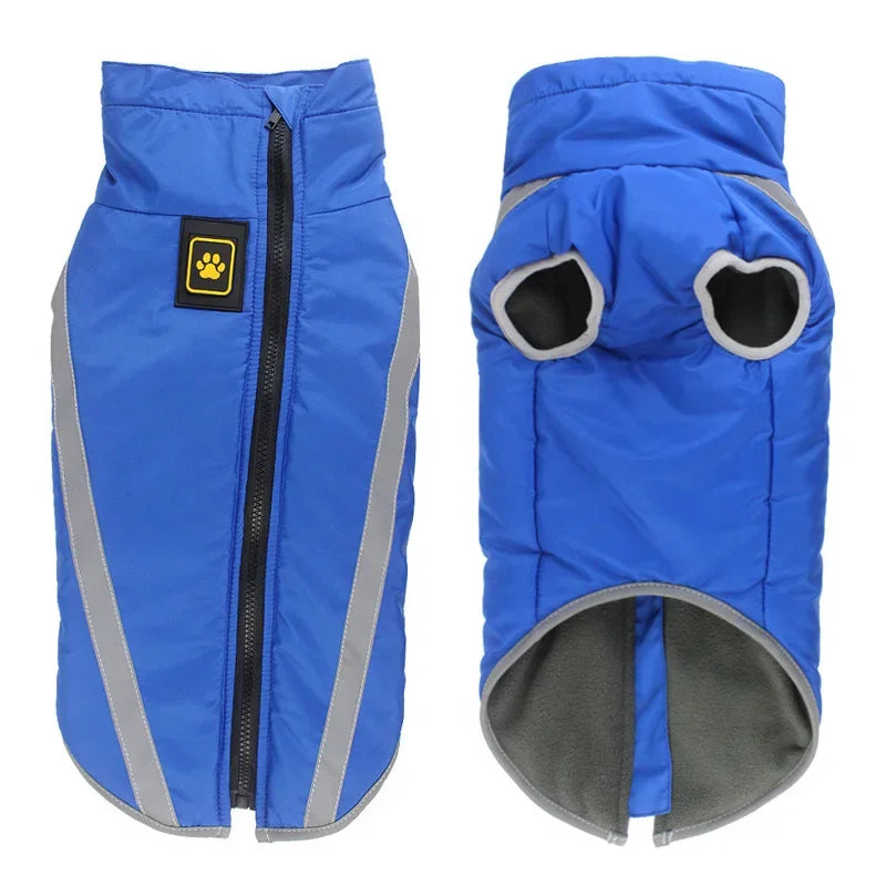 Waterproof Winter Dog Clothes for Large Dogs | Warm Big Dog Jackets | Padded Fleece Pet Coat with Safety Reflective Design | Durable Dog Clothing Ditzy Petunia
