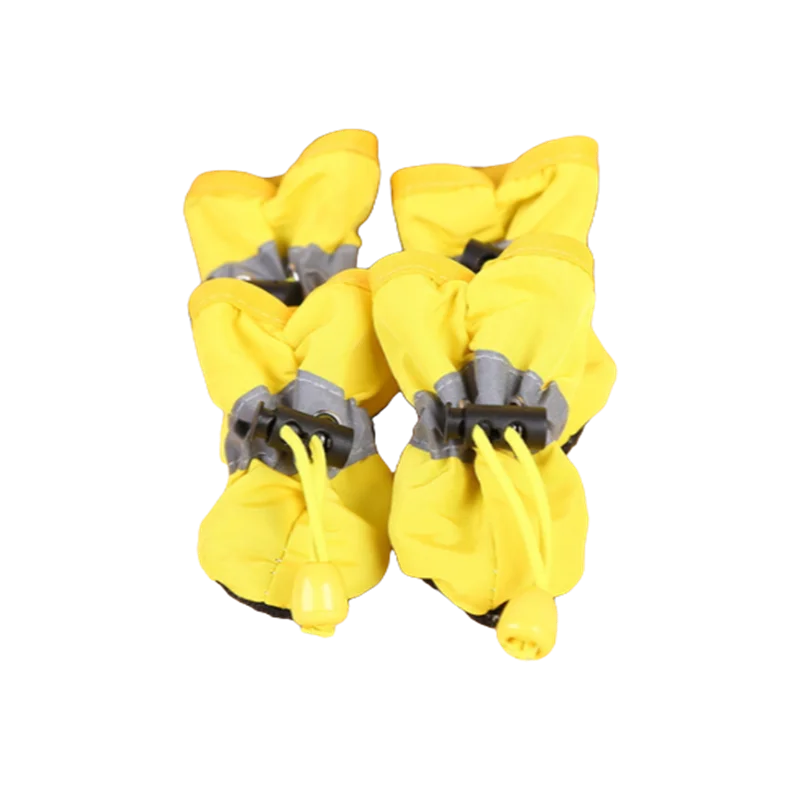 4pcs Waterproof PU Dog Shoes – Non-Slip Puppy Boots for Small to Medium Dogs