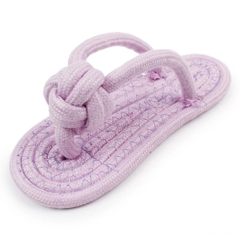 🐶 Funny Slipper-Shaped Rope Chew Toy – Durable Cotton Molar Toy for Dogs