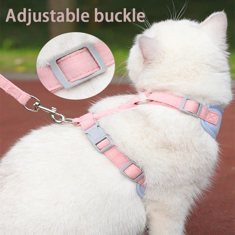 Breathable Puppy Harness Leash Set for Small Dogs & Cats - French Bulldog, Chihuahua, Poodle Pet Supplies Ditzy Petunia