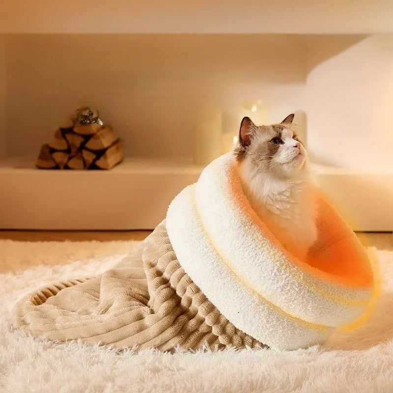Cat Nest Four Seasons General Purpose Cat Winter Warm Sleeping Nest Semi-closed Security Pocket Nest Cat Sleeping Supplies pets