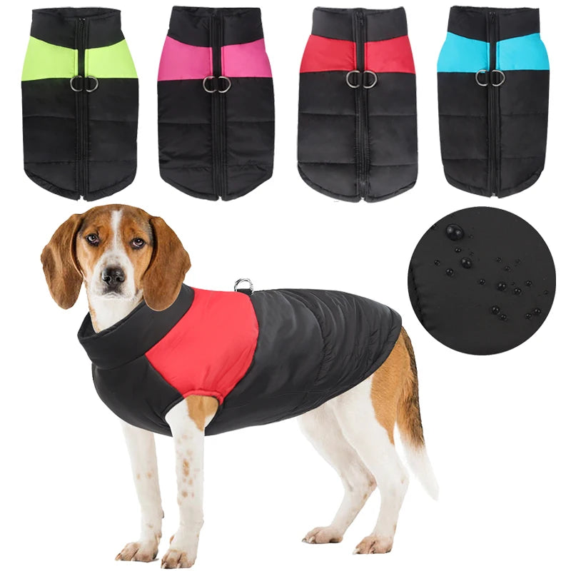 Waterproof Winter Dog Vest for Small and Large Dogs – Warm Pet Jacket for Chihuahua, French Bulldog, Yorkies, and Pugs