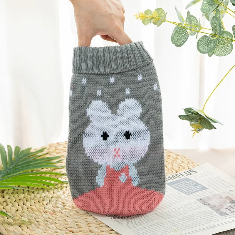 Warm Pet Dog Sweaters – Winter Clothes for Small Medium Dogs, Knitted Coat for Puppies, Cats (Chihuahua, Yorkie, French Bulldogs)