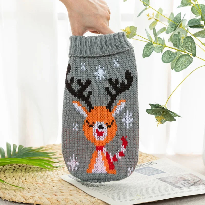 Warm Pet Dog Sweaters – Winter Clothes for Small Medium Dogs, Knitted Coat for Puppies, Cats (Chihuahua, Yorkie, French Bulldogs)