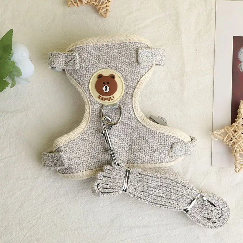 Cute Rabbit Harness & Leash Set – Soft & Secure Bunny Vest for Outdoor Adventures