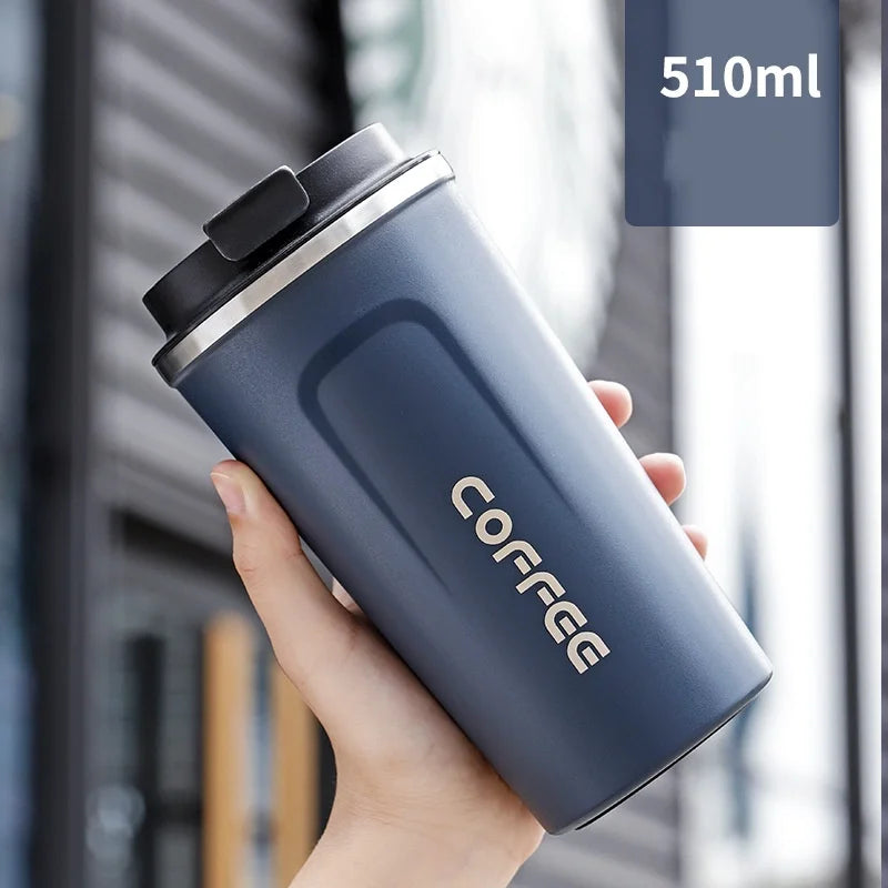 510ml Stainless Steel Thermo Mug – Leak-Proof Travel Coffee Cup for Hot & Cold Drinks Ditzy Petunia